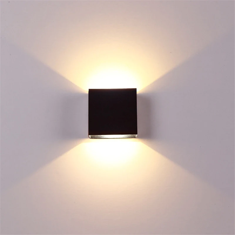 Dimmable 6W Wall Lamp Living Room LED Luminaire Aisle Wall Sconce Bedroom LED Wall Lights White/Black Color