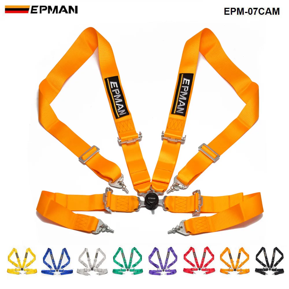 Epman Universal 4-Point 3"Nylon Strap Harness Safety Camlock Racing Seat Belt  EPM-07CAM