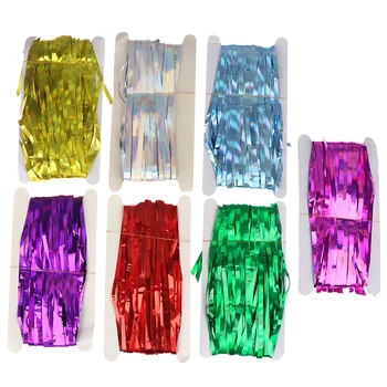 

1*2M Gold Silver Metallic Foil Tinsel Fringe Curtain Birthday Party Decoration Wedding Photography Backdrop Curtain Photo Props