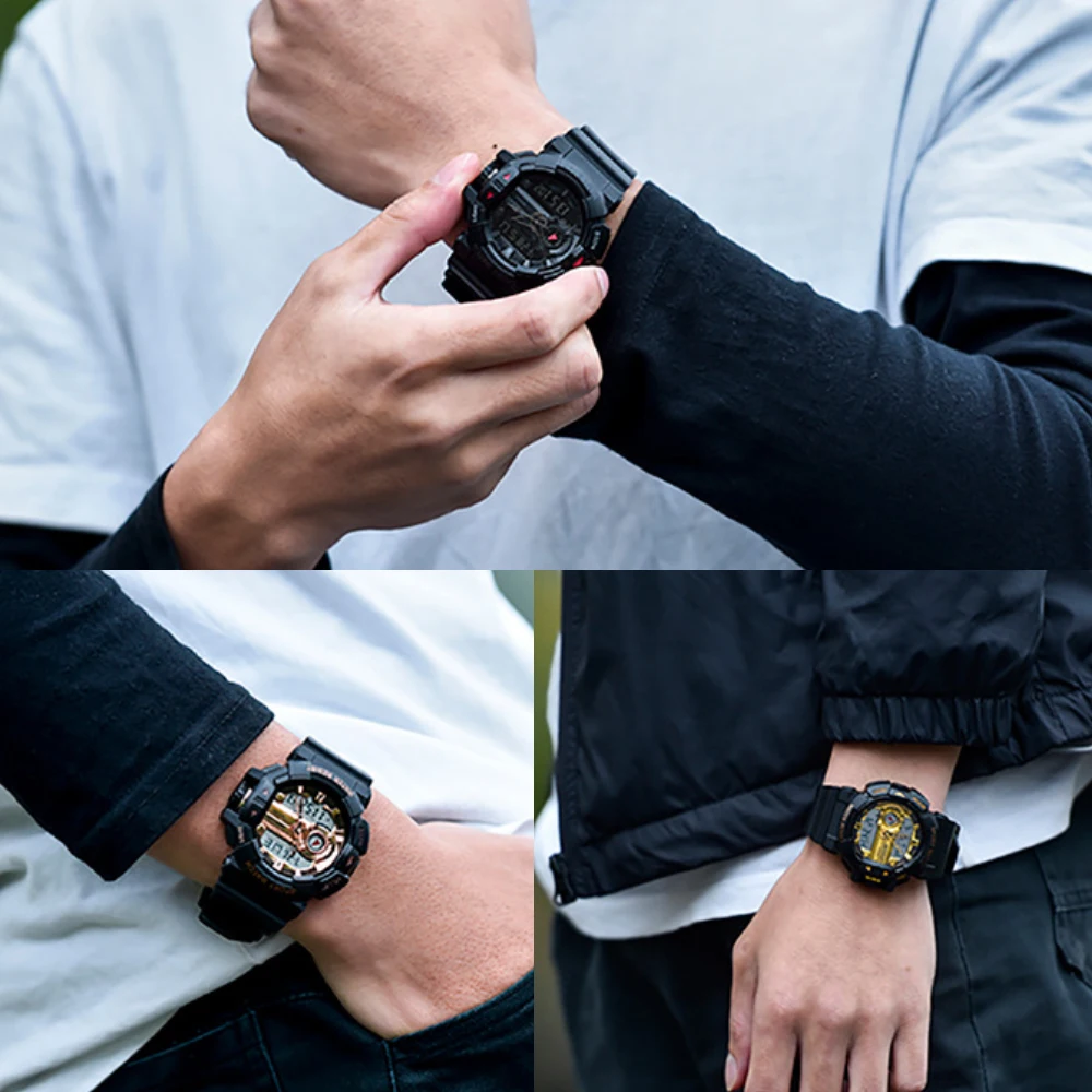 SANDA Men Watch Sports Digital Watches 50M Diving Waterproof Military Quartz Top Brand Wrist Watches For Men Relogio Masculino