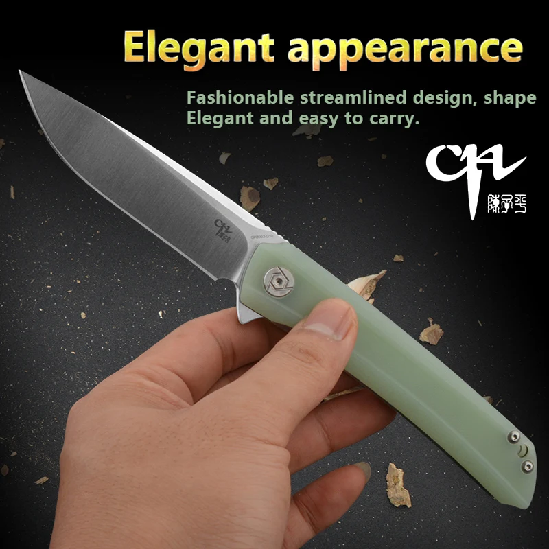 CH3002EDCLightWeightGentlemanOutdoorAdventureFoldingPortableKnifeD2SharpSteelCarry