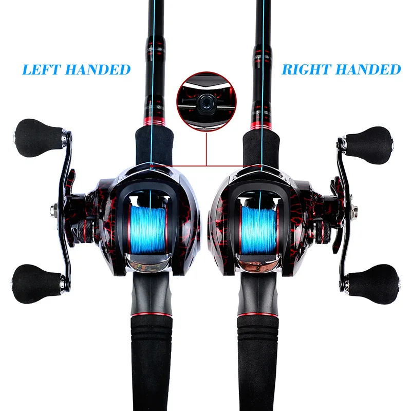 Rooxin Baitcasting Fishing Reel 7.1:1 18+1BB 10kg Drag Power Carp Fishing Rock Fishing Tackles Right Left Hand Water Drop Wheel
