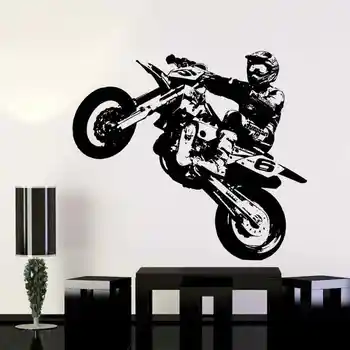 

Off-road Motorcycle Racing Sticker Vehicle Motocross Posters Vinyl Wall Decals Decor Mural Off-road Autocycle Racing Decal