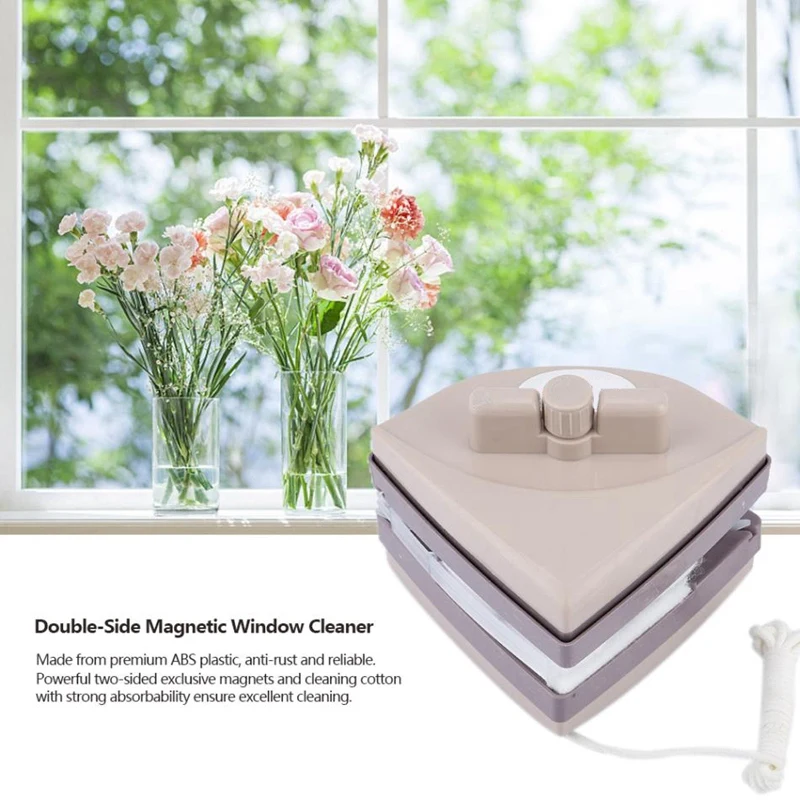 Double-Sided Magnetic Glass Wiper Cleaner For Double Glazed Windows Thickness(5-35Mm) Magnetic Window Cleaner Wiper Glass Washin