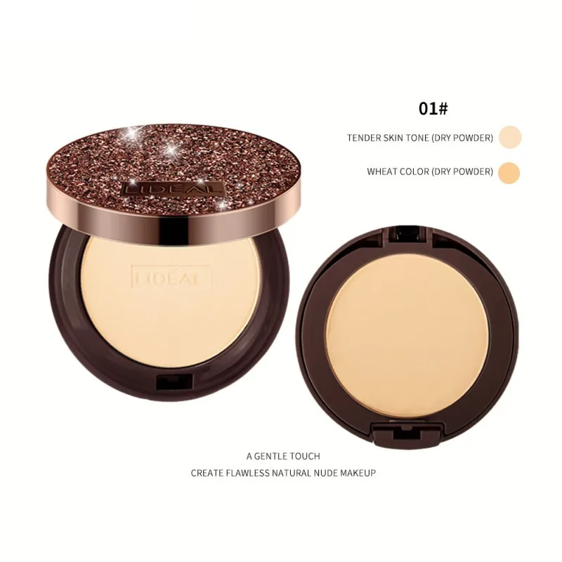 Покрытие дефектов даже кожи цвет прессованная пудра для макияжа лица двухслойная прессованная пудра контроль жирности Новинка
