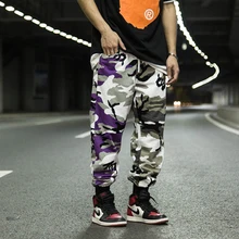 DUYOU мужские демисезонные камуфляжные хип-хоп узкие мужские штаны, повседневные Модные свободные стильные Лоскутные Мужские штаны