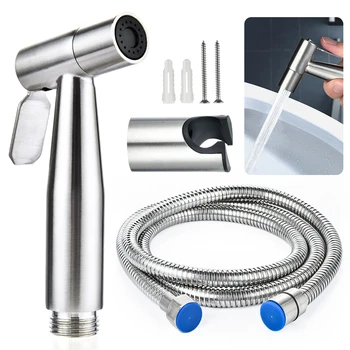 

Home Wash Bidet Sprayer Set Accessories Car Hand Held Easy Install ABS Pet Toilet Bathroom Shower Diaper Cleaning Hose Holder