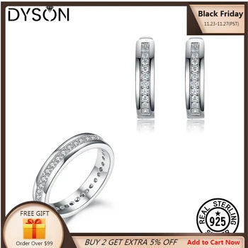 

Dyson 925 Sterling Silver Jewelry Sets Engagement Crystal Zircon Wedding Jewelry Set For Women Anniversary Gifts Fine Jewelry