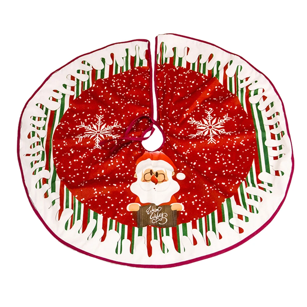 

90CM Non-woven Fabric Christmas Tree Skirt Merry Christmas Decoration Xmas Tree Apron For New Year Home Decor Supplies