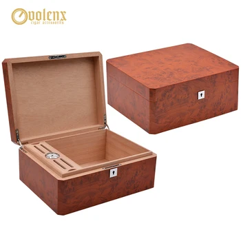 

VOLENX Large Humidor with Digital Hygrometer and Humidifier Luxury Cigar Cabinet for Club Desktop Cigar Box