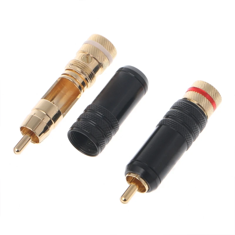 4 шт. WBT-0144 позолоченный RCA Блокировка розетки пайка аудио/видео вилки разъем D5BD