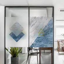 Индивидуальные размеры окна стеклянная пленка двери наклейки статичный клеящийся для личного пространства оконные пленки Декор для ванной, дома мраморный узор