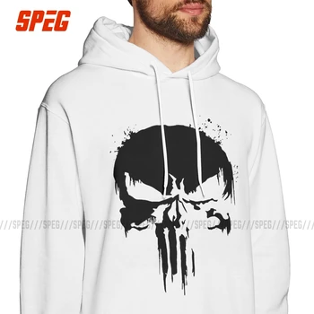 

Hip-hop Hoodies Man The Punisher Skull Cotton Supper Hero Fitness Streetwear Memento Mori Hooded Sweatshirts Normal Hooded Tops