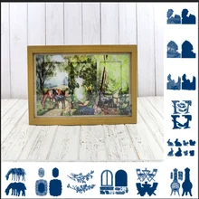 

New Leaves Table Horse Window Metal Cutting Die Scrapbook Embossed Paper Card Album Craft Template Cut Die New for 2021 Arrive