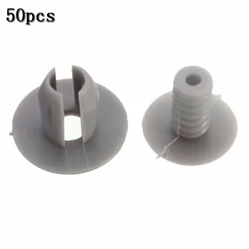 

50pcs/Set Grey Trim Panel Lining Clips Plastic Fastener Light Grey For VW Volkswagen T4 T5 Transporter Eurovan Light