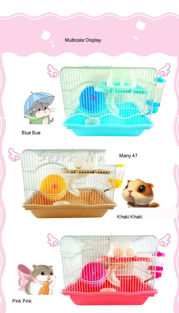 Поставки Meng Pet Wo клетки для хомяка Jin Si Xiong дом двухэтажный Вилла роскошный для начинающих Мобильная клетка