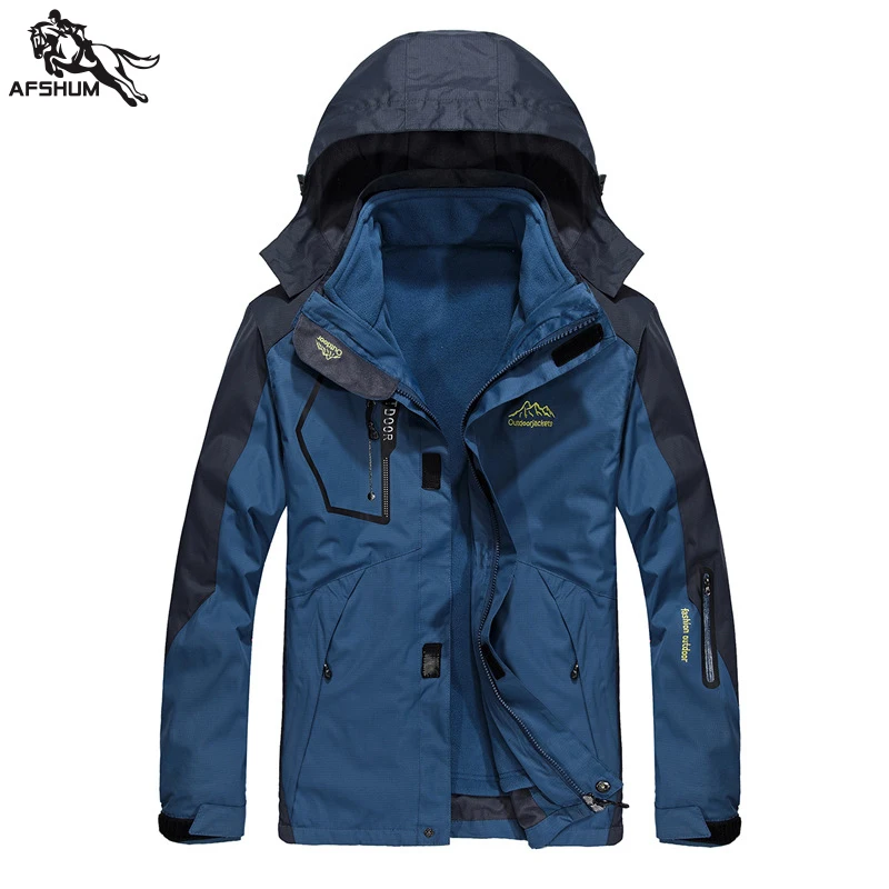 Зимняя Новинка, мужская и женская куртка с капюшоном, утолщенная, сохраняющая тепло куртка, ветрозащитная, водонепроницаемая куртка, пальто, 2 в 1, куртка, 5XL, 6XL, 7XL, 8XL