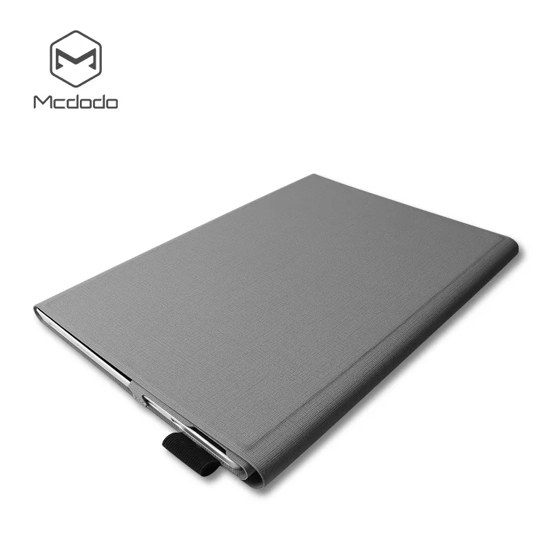 Роскошный чехол-книжка из искусственной кожи для microsoft Surface pro 7 /Pro6 с функцией автоматического сна/пробуждения и держателем для ручек - Цвет: Dark-Grey