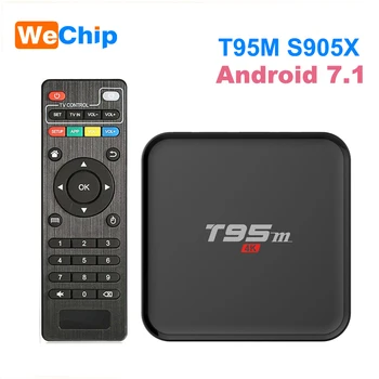 

Wechip T95M Android 7.1 Smart TV BOX 1GB 8GB Amlogic S905X 2.4G Wifi Wireless 4K HD Youtube Set Top Box Support 3D Moive
