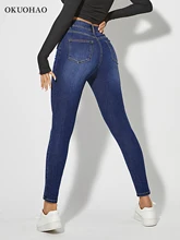 

Classic Skinny Jeans Women High Waist Stretch Jean Pant Female Fashion Wash Denim Leggings Slim Elastic Pencil Trousers Mom Pant