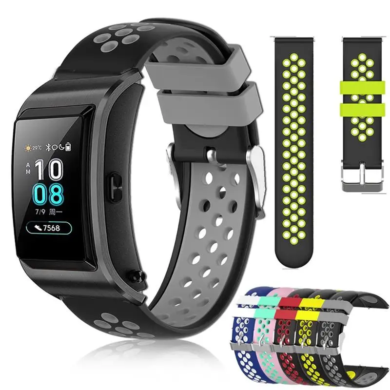 

Duoteng for Huawei Talkband B5 Silicone Watch Strap Replacement Sports watchbands Rubber Bracelet 18mm Watch band for Huawei B5