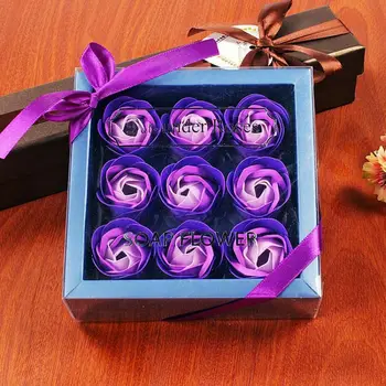 

Valentine's Day Festival Artificial Scented Rose Petal Gift Box Bath Body Soap Flower Birthday Wedding Party Favor Presents