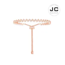 Новые модные подвески серебро 925 оригинальная гравировка, розовый Регулируемый вверх и вниз браслет для женщин моно Циркон Гламурные ювелирные изделия подарок