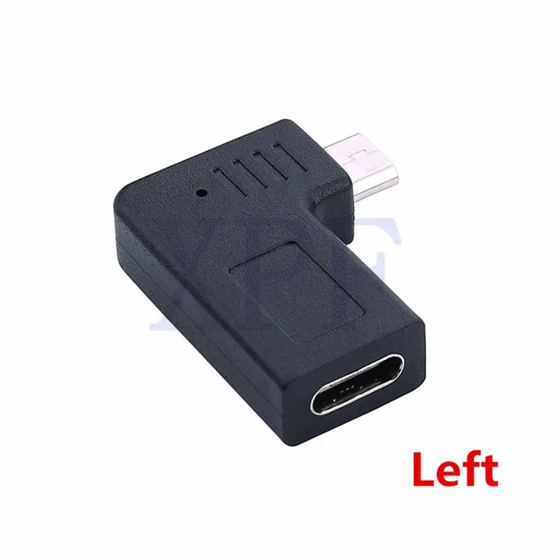 Левый и правый угол Micro Usb папа к type-c мама к Microusb папа 90 градусов type C зарядный адаптер для передачи данных Micro USB USBC конвертер