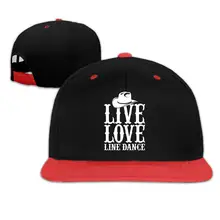 Live Love LINE Dance регулируемая детская хип-хоп бейсболка Snapback головные уборы для мальчиков и девочек красного цвета