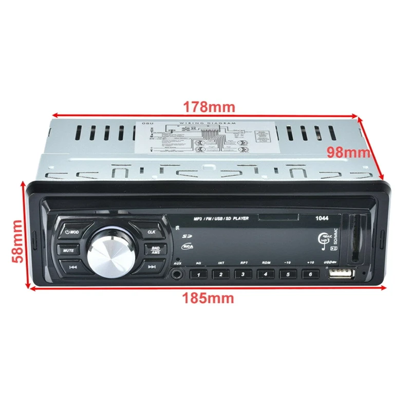 1 Din автомобильный радиоприемник автомобиля 12V карты плеер Mp3 плеер аудио Авто Радио Стерео Fm приемник Usb Дистанционное Управление