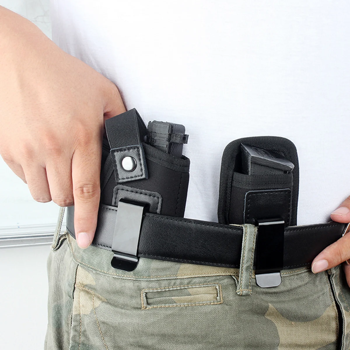 

G19 Tactical Grip Accessories Non-slip Rubber Texture Grip Holster Neoprene Gun Holster Waist Concealed Carry Tactical