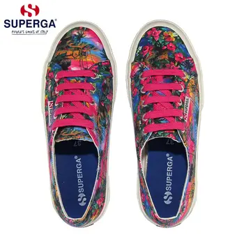 

Genuine Superga Classics Canvas 2750 Flower Shoes Women Casual Sneakers Women Retro low-top sneakers