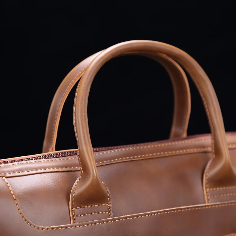 Фирменный повседневный мужской портфель, кожаная мужская сумка через плечо, мужская сумка для ноутбука, деловые сумки для мужчин
