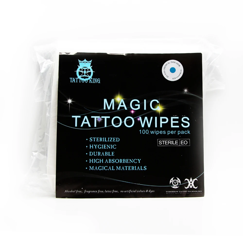 Sterilized Tattoo Tissue Clean Paper For Green Blue Soap Waterproof Towels No Fibers 100 Sheets Each Bag