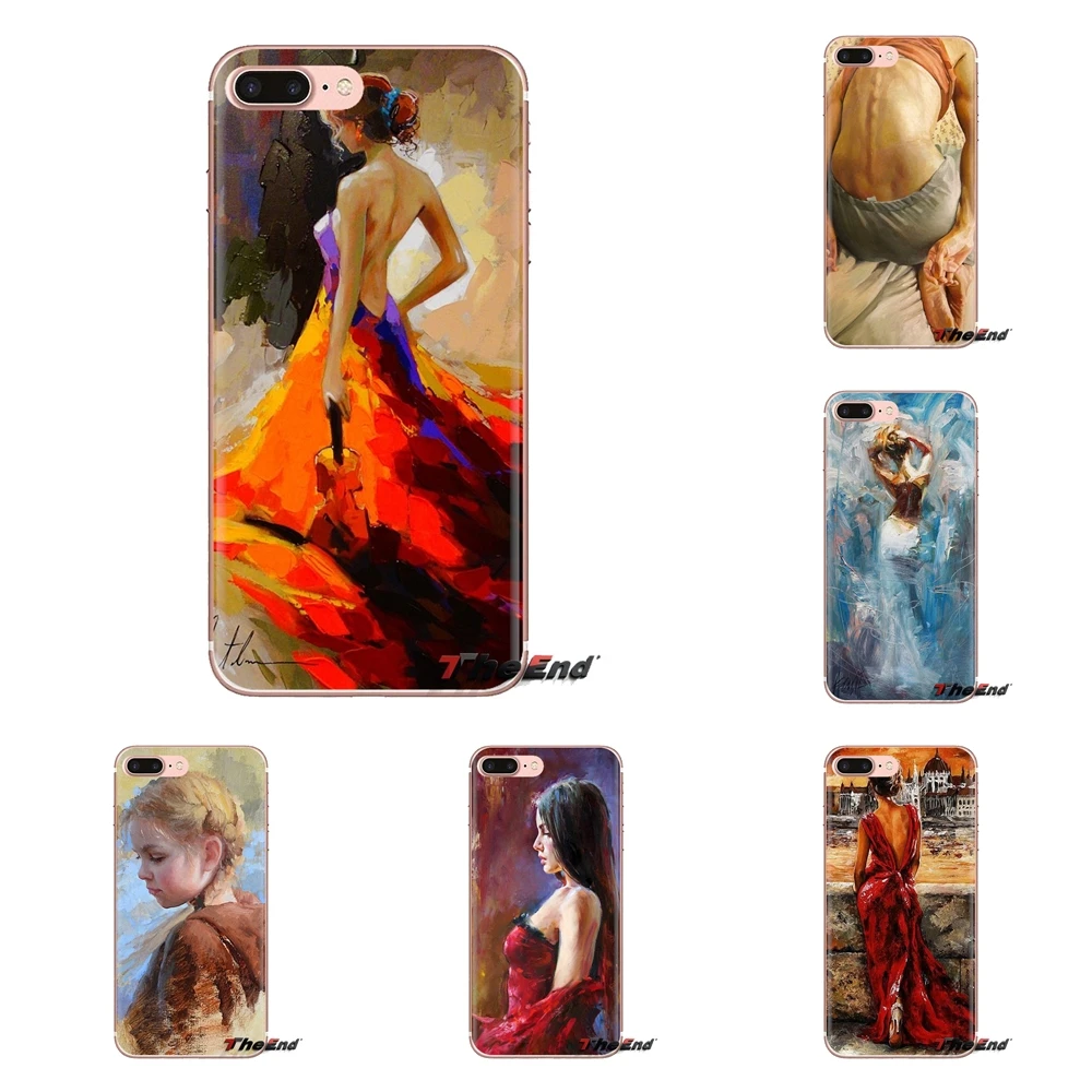 For Huawei G7 G8 P7 P8 P9 P10 P20 P30 Lite Mini Pro P Smart Plus 2017 2018 2019 Female oil painting beauty Sexy Soft Shell Cases |
