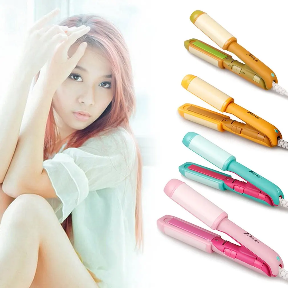 Creative Korea Cute Fruit Mini Electric Hair Straightener and Curling Irons Portable Hair Curler Small Size Straightener