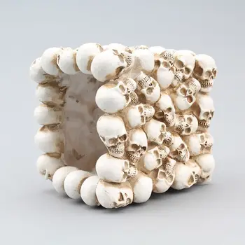 

Skull Ornament Skeleton Stationery Pen Holder Home Office Desktop Pencil Storage