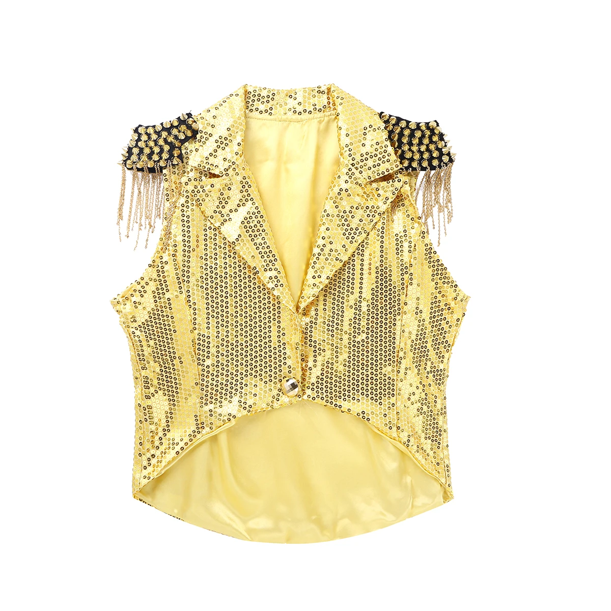 Women Fashion Sequins Waistcoat Vest 