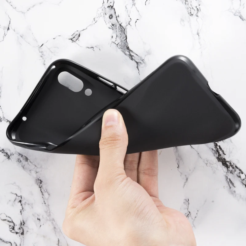 Чехол для телефона из искусственной кожи с текстурой под дерево для Xiaomi Black Shark 2, флип-чехол для Xiaomi Black Shark 2 Pro, чехол, Мягкая силиконовая задняя крышка - Цвет: Black Soft Silicone