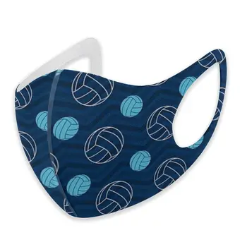 

Blue Volleyball print The stylish windproof and dustproof mask can clean the dustproof external shielding cloth.