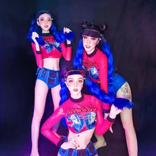 Сексуальный сценический костюм для женщин, Одежда для танцев на шесте, для ночного клуба, бара, певицы, диджея, Ds, танцовщицы, Рейв, наряд, джаз, хип-хоп, одежда для выступлений DN4971