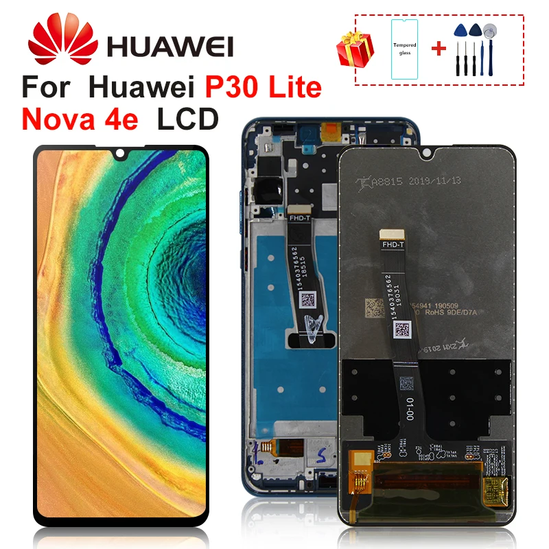 Оригинальный ЖК дисплей для Huawei P30 Lite Nova 4e сенсорный экран дигитайзер MAR LX1 LX2 AL01