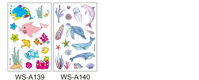 12x7.6cm Cartoon Cute Tattoo Design for Woman Man Kid Football Space Heart Sea Animal Bear Mermaid Sticker Temporary Body Tattoo (25)