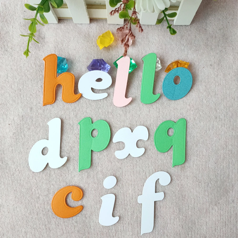 Fustelle Alfabeto Per Scrapbooking - Set Lettere Grandi E Piccole Per Taglio E Goffratura Fai Da Te - Foto 6