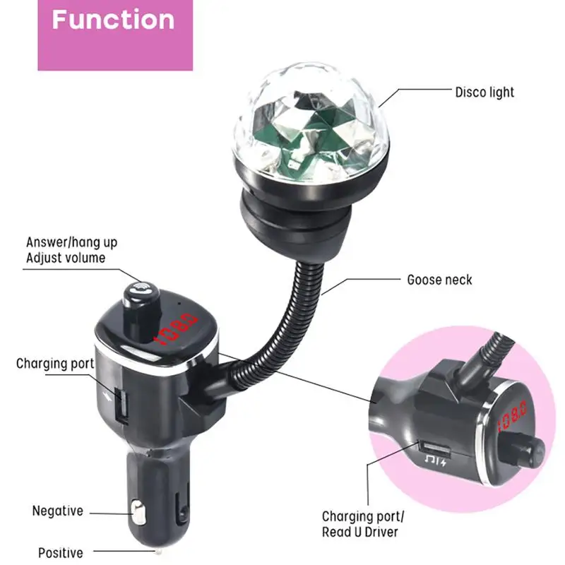 Onever, автомобильный светильник для дискотеки, звездное небо, три USB зарядного устройства, Bluetooth, автомобильный комплект с музыкальным плеером, цветной fm-передатчик, автомобильный mp3-плеер
