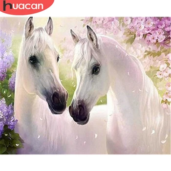 

HUACAN Painting By Number Animals DIY Hand Painted Wall Art Drawing Acrylic Picture By Numbers Horse Gift Home Decor