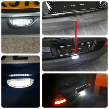 

1pc License Plate Light Auto For Clio MK2 1998-2006 12V White Practical