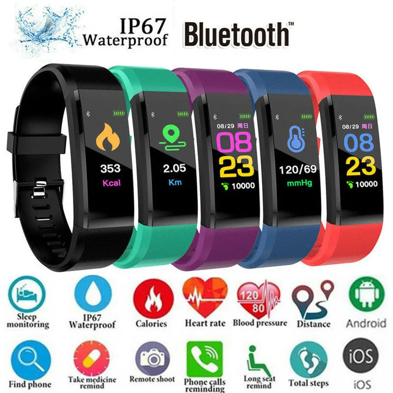 

Smart Fitness Activity Tracker Smart Watch Step Calorie Distance Bitspee