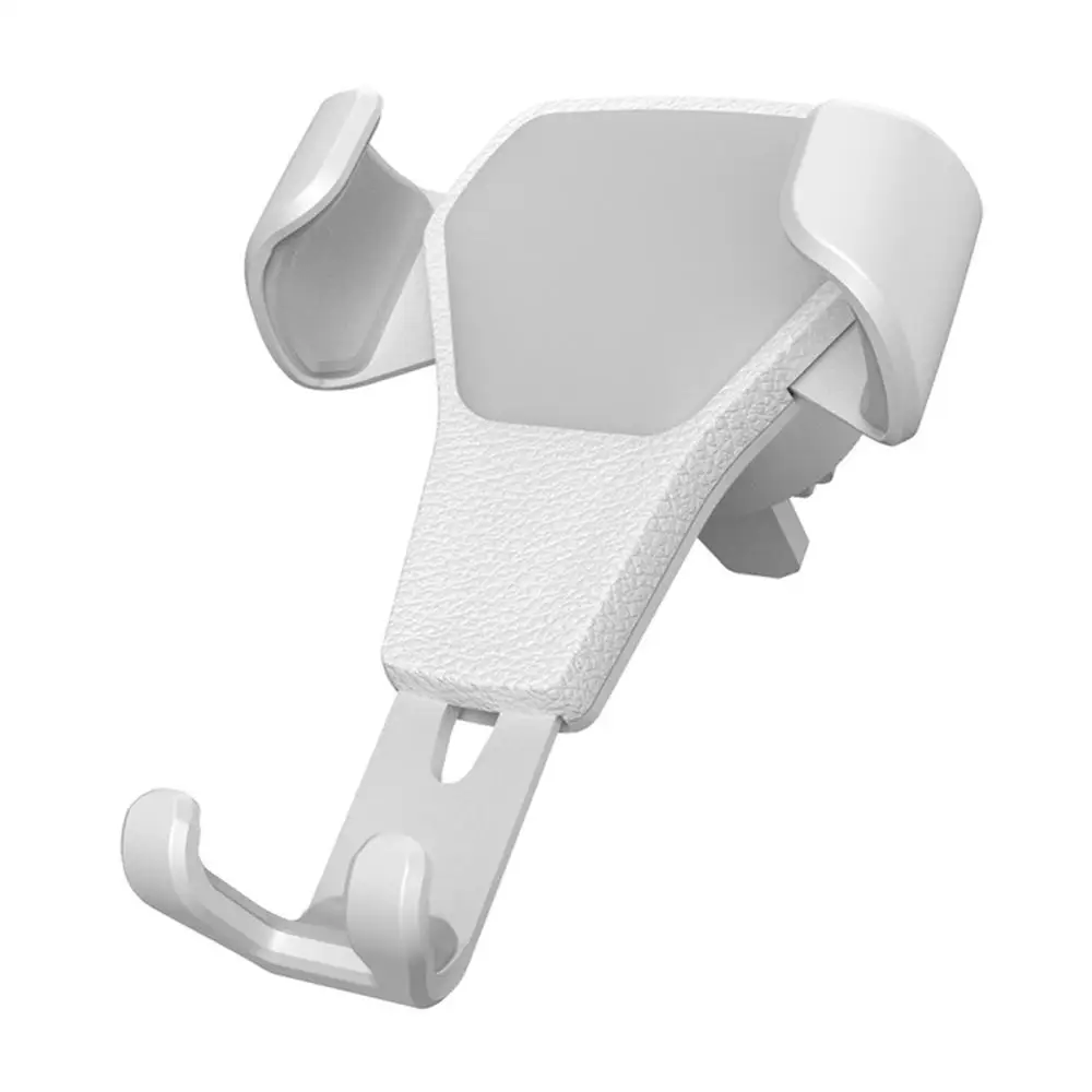 Гравитационный Автомобильный держатель для телефона держатель на вентиляционное отверстие автомобиля без магнитного держателя для мобильного телефона Подставка для iPhone XS XR gps - Название цвета: White