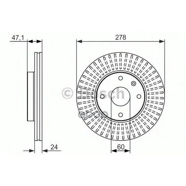 Тормозной Диск 0986479649 Bosch арт. 0986479649